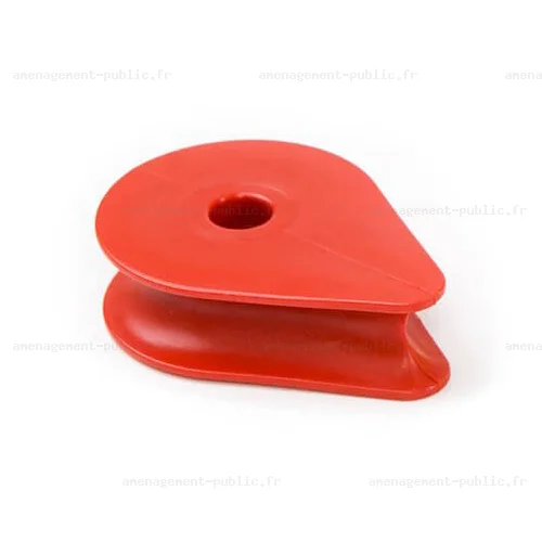 Cosse cœur pleine insert rond - Corde 16 mm